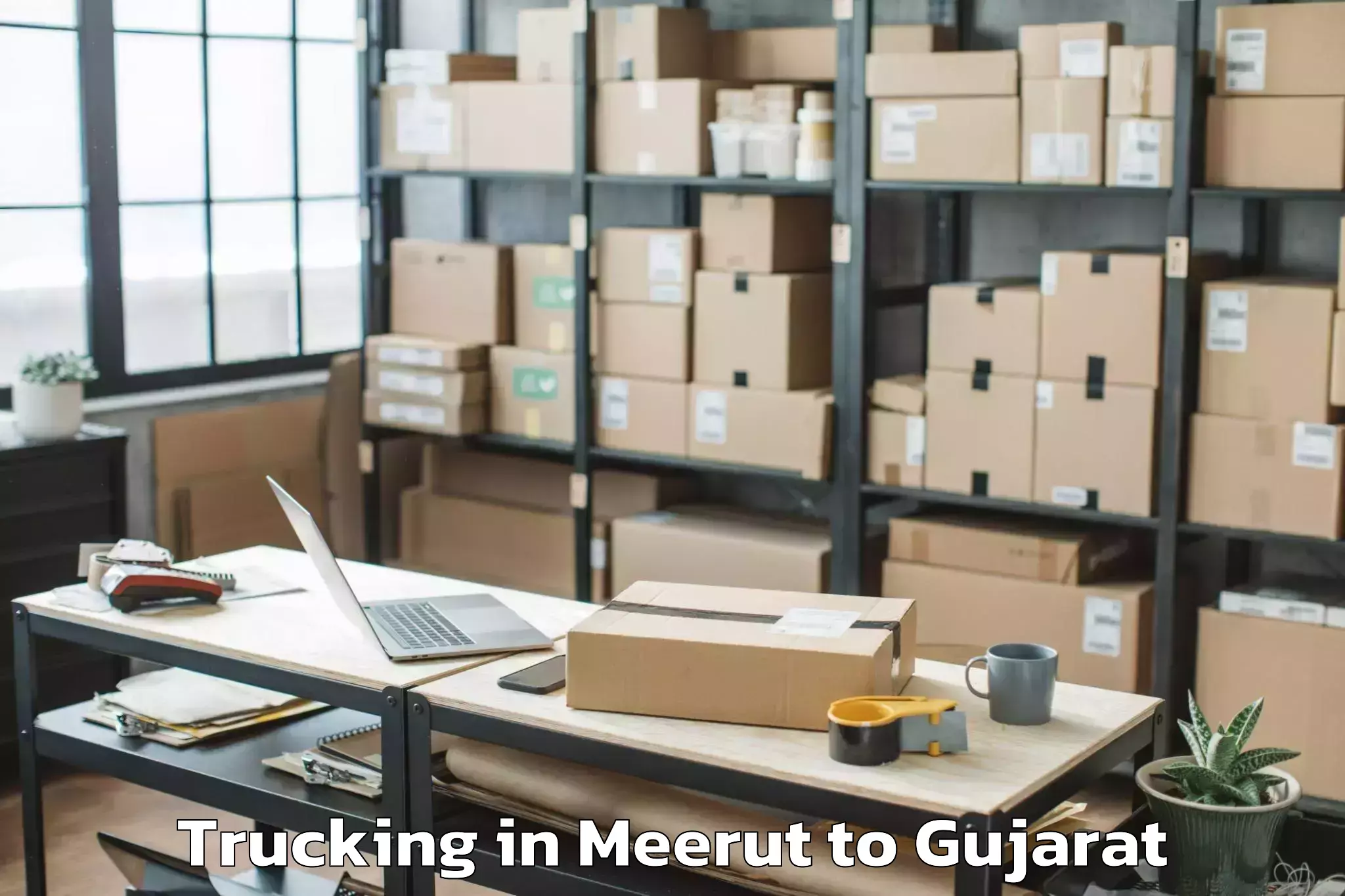 Book Meerut to Virpur Trucking Online